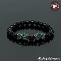 ราคา หินนิลดำ Onyx ขนาด 8 มิล ปี่เซียะเปลี่ยนสีคู่ หินแท้ 100% หินนิลกาฬ หินสีดำ หินมงคล (2293947703)