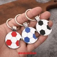 ราคา WHIMSICALRD พวงกุญแจฟุตบอล, แบบพกพามินิพวงกุญแจลูกฟุตบอล, Creative ตกแต่งโลหะผสมสังกะสีฟุตบอลพวงกุญแจรถฟุตบอล Party Favors (43081149158)