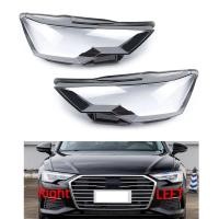 ราคา คู่สําหรับ Audi A6 A6L C8 2019-2021 ไฟหน้ารถฝาครอบไฟหน้าเลนส์เชลล์ (48358432617)
