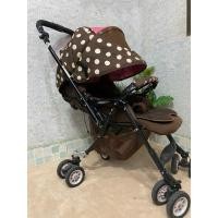 ราคา รถเข็นเด็ก Aprica รุ่น Laura Quattro สีน้ำตาลจุด สภาพดี (25881890255)