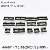 ราคา ซ็อกเก็ตวงจรรวมขั้วต่อหลอดไฟ LED IC รูกลม10ชิ้น Dip8 Dip14 Dip16 Dip18 Dip20เต้ารับ Dip40 Dip28 (25426560795)