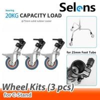 ราคา Selens C Stand Wheel Kits ชุดล้อสำหรับขาตั้งไฟ C Stand (3 ชิ้น) (40753622275)