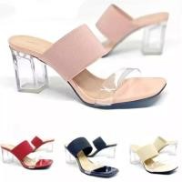 ราคา QUALITY CLEAR JELLY RUBBER GLASS HEEL รองเท้าแตะผู้หญิง a3y_collection (49756919014)