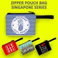 ราคา ZIPPER POUCH BAG SINGAPORE SERIES – SOUVENIR GIFT TRAVEL SINGAPORE – MERLION SKYLINE - MULTIPURPOSE COSMETIC TRAVEL BAG - COIN WALLET (47752742098)