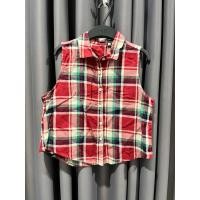 ราคา เสื้อแขนกุด คอปก ลายสก๊อต สีแดง (23052417532)