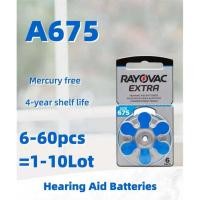 ราคา แบตเตอรี่เครื่องช่วยฟัง Rayovac 6-60 ชิ้น ขนาด 675 675A A675 PR44 ปลอดสารปรอท สำหรับเครื่องช่วยฟัง (28939574931)