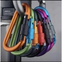 ราคา Carabiner D-Type Bold 8 ซม.อลูมิเนียมหัวเข็มขัดคลิปพวงกุญแจกลางแจ้ง Camping Paracord ฤดูใบไม้ผลิพวงกุญแจ Hook (19489074264)