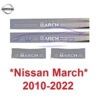 ราคา ชายบันได Nissan March 2010 - 2022 สคัพเพลท นิสสัน มาร์ช 5 ประตู คิ้วกันรอยขอบประตู กาบบันได ชายบันไดประตู กันรอยประตู (29824699409)