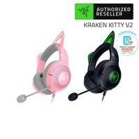 ราคา RAZER KRAKEN KITTY V2 - หูฟังเกมมิ่ง แบบมีสาย พร้อมหู Kitty และไฟ RGB Razer Chroma (28517738737)