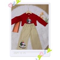 ราคา ชุดเซ็ทขายาวคริสมาส เสื้อแขนยาวสีแดง ชุดเด็กผู้หญิง ชุดคริสมาสเด็ก (29715450809)