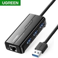 ราคา UGREEN 20265 Ethernet Adapter USB Gigabit Network Adapter With USB 3.0 HUB 3 Ports (26786211411)
