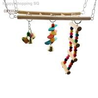 ราคา coffeezz Pet Bird Parrot Colorful Wood Swing Climbing Ladder Bells Hanging Toy Cage Decor (23669797416)