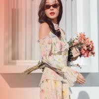 ราคา Icyicy Iris Lemon Dress เดรสชีฟองเปิดไหล่ ลายดอก สีเหลืองเลมอน #DI14102 งานแต่ง งานเลี้ยง กระโปรงสั้น (19316632543)