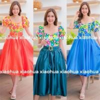 ราคา ชุดทองกวาว ชุดลายดอก ชุดย้อนยุค ชุดรำวง ชุดกระโปรงลายดอก (42256565700)