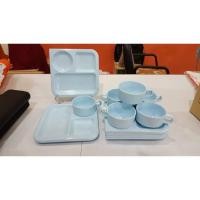 ราคา ชุดอาหารว่างซุปเปอร์แวร์สีฟ้า(6ที่) ชุดกาแฟซุปเปอร์แวร์ (9517190213)