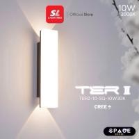 ราคา Outer Space โคมไฟติดผนังภายนอก LED 10W 3000K วัสดุ Aluminium | PC ทรงสี่เหลี่ยมแนวตั้ง รุ่นTER2-10-SQ-10W (53655250227)