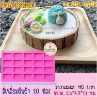 ราคา มีสินค้า// แม่พิมพ์ ซิลิโคน แผง สี่เหลี่ยม ผืนผ้า 20 ช่อง (43613787228)