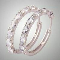 ราคา ต่างหูเพชรCz แบบห่วง (7920116423)