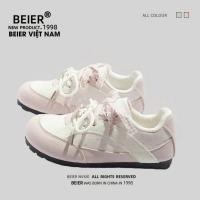 ราคา BEIER AUD 100% รองเท้าผ้าใบผู้หญิง beier รองเท้าผ้าใบมีโบว์สีชมพูสวย 3538 (41618915545)