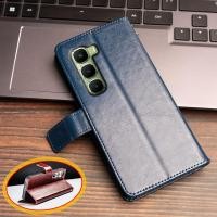 ราคา Infinix Hot 60 5G 60i 4G X6728 X6728B X6726 Vintage Classic Leather Wallet Folio Phone Case Flip Notebook Cover Magnetic Kickstand Card Slots (47807595180)