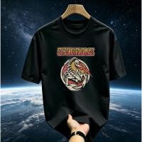 ราคา ((จัดส่งตลอด 24 ชั่วโมง) เสื้อยืดแขนสั้นลาย Scorpion Band Retro Logo Classic Hard Rock Theme (57709729200)
