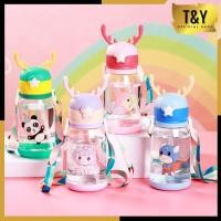 ราคา ที&ย ขวดน้ําดื่มเด็กตัวการ์ตูนกวางน่ารักเขากวางรุ่นขวดน้ําดื่มเด็กพร้อมหลอด610มลฟรีสายยาวและสติกเกอร์ตัวอักษรไม่ซ้ําขวดดื่มโรงเรียนไวรัสน่ารัก (53653082767)