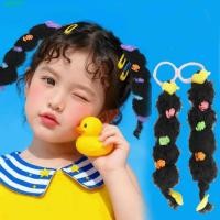 ราคา การแข่งขัน 2ชิ้นผมหางม้าต่อผม,สีดําสังเคราะห์เด็กฟองพัฟถักเปียผมหางม้า,อุปกรณ์ผมธรรมชาติปลอมแฮร์พีชน่ารักอุปกรณ์ดอกไม้วิกผมใช้ป (49710670399)
