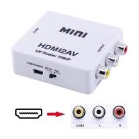 ราคา HDMI TO AV Converter Adapter Audio HD 1080p ตัวแปลงสัญญาณ ทั้งภาพและเสียงจาก HDMI เป็น AV (สีขาว) (5728984296)