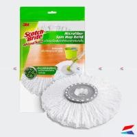 ราคา 3M Scotch-Brite Spin Mop Refill Single Pack สก๊อตซ์-ไบรต์ อะไหล่ผ้าม็อบไมโครไฟเบอร์สำหรับถังปั่น (23048552052)