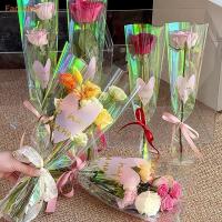 ราคา Families> 30PCS Love Heart Iridescent Single Rose Sleeves DIY โปร่งใสดอกไม้ห่อกระเป๋าดอกไม้วัสดุ Paaging กันน้ําได้ดี (56410711701)