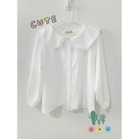 ราคา เสื้อสีขาวแขนยาว คอบัว (23634706512)