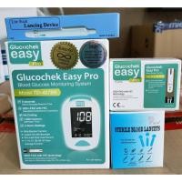 ราคา เครื่องตรวจน้ำตาลหรือเครื่องวัดน้ำตาล Glucochek easy proแผ่นตรวจ 50 ชิ้นเข็มเจาะเลือด 100 ชิ้นปากกาเจาะเลือดประกันศูนย์ (3894018209)
