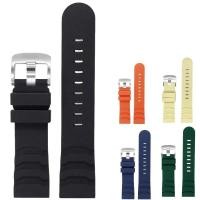 ราคา 24mm Silicone watch strap Waterproof and sweat proof Stainless steel watch buckle Outdoor sports wristband for Luminox XS3749 (42880363873)