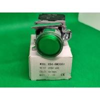 ราคา สวิทช์กดมีแลมป์ สวิตช์กดติด-ปล่อยดับ 22mm NO Push button lamp switch XB4-BW3361 สีเขียว 220V (29956377069)