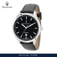 ราคา 【2 Years Warranty】 Maserati Attrazione 43mm Black Leather Strap Men's Automatic นาฬิกาข้อมือ (Swiss Made) R8821126001 (22072578320)