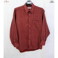 ราคา pierre cardin แท้ อก44 เสื้อเชิ๊ตแขนยาวแดงลายหลุยส์คลาสสิก (25720588683)
