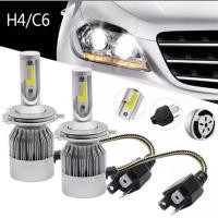 ราคา หลอดไฟหน้ารถ LED C6 ขั้ว H4 H11 ความสว่าง 6000K ระบบ Lighting Focus ( 1 คู่ ) (28386219090)