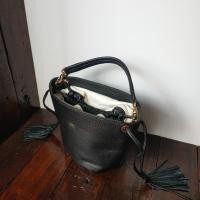 ราคา TD874 กระเป๋าทรงถังหนังแท้, กระเป๋าสะพายข้างมือสอง, กระเป๋า Si Bon วินเทจมือสอง (54161657434)