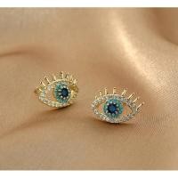 ราคา Turkish Blue Evil Eye Stud Earrings / Gold ต่างหู Evil eye จากตุรกี (25060355669)