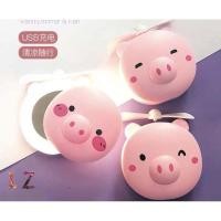 ราคา พร้อมส่งพัดลมพกพา มีกระจก มีไฟ LED พัดลมมือถือ พัดลม3in1 พัดลมมินิ Minifan พกพาสะดวก กระจกแต่งหน้า พัดลมชาร์จไฟได้ 006 (4273628089)