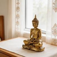 ราคา Serene Tathagata พระพุทธรูปเรซิ่นเครื่องประดับ Zen Home Decor Spiritual ของขวัญแท่นบูชา (49511709603)