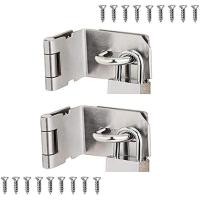 ราคา ล็อคเหล็ก, จับล็อคลูกบิด 2 ประตูขนาดเล็ก Hasp Hasp Bliac Safety Twist Keyed for More,Stainless Locks Latch Doors, and Steel Keyed Lock Cabinet with Keys (4 นิ้ว, Packs (53411664290)