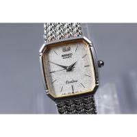 ราคา Vtg 1987 [n mint] seiko exceline 7321-5910 silver diamonds 19mm qz ladies watch (54956584765)
