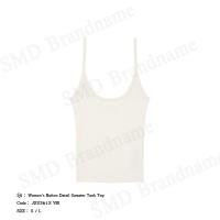 ราคา Calvin Klein Jeans เสื้อสายเดี่ยว รุ่น Women's Button Detail Sweater Tank Top Code: J223612 YBI (29142010206)