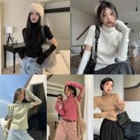 ราคา Pudding ~พร้อมส่ง~ "80075" เสื้อไหมพรมแขนสั้นคอเต่า แถมปลอกแขน ดีเทลปลอกแขนสอดนิ้ว (19775990243)