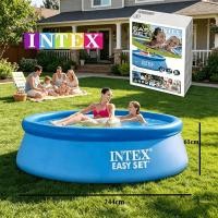 ราคา Intex สระน้ำ อีซี่เซ็ต 8 ฟุต x 24 นิ้ว (2.44x0.61 ม.) รุ่น 28106 ปั๊มลมสระว่ายน้ำ Intex ขนาดใหญ่สำหรับครอบครัว สร (54261911231)