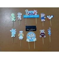 ราคา หมีดัฟฟี่และผองเพื่อน เค้กท็อปเปอร์ 1 ชุด มี 10 ชิ้น (25083685447)