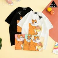 ราคา เสื้อยืด ลาย กระรอกถือลูกโอ๊ก โพลีเอสเตอร์ โอเวอร์ไซส์ oversize (6391495408)