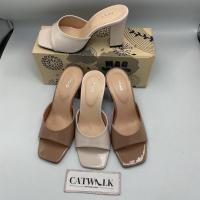 ราคา รองเท้าส้นสูงเปิดหน้า ส้นตึกสูง 3 นิ้ว งานสวยดูดี มี 2 สี ครีม กากี (mag) (54809515738)