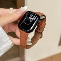 ราคา สายหนังแท้ Women's Luxury Grain Leather Watch Band Strap For Apple iWatch Series 11 10 46mm 42mm SE3 40mm 44mm Ultra 3 49mm S9 8 7 45mm 41mm S6543 38mm (54210556654)
